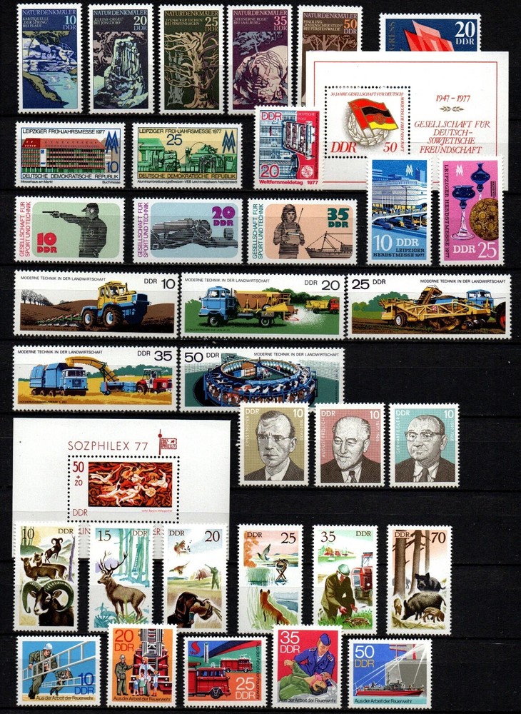 DDR MNH ** issues from 1977