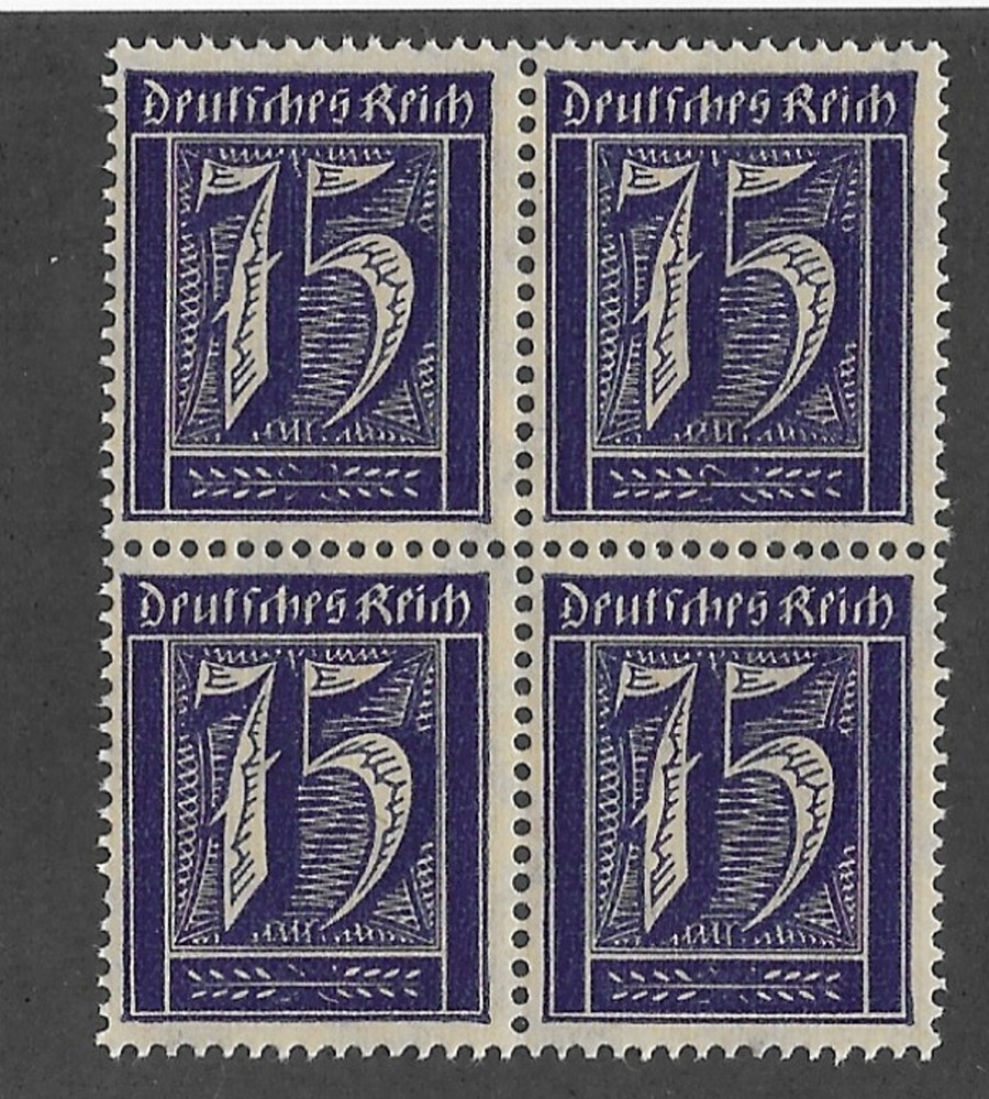 MNH Block PF75 Scott #170 Germania Weimar German Republic 1921 – 1922 issue