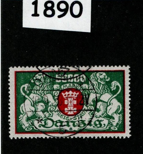 Used stamp Sc 125 Gdansk Poland Danzig 1923 Germany post WWI #1890