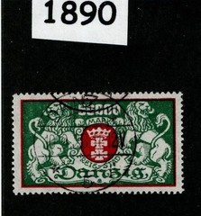 Used stamp Sc 125 Gdansk Poland Danzig 1923 Germany post WWI #1890