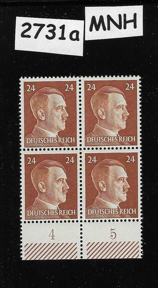 MNH stamp block Sc 517 Adolf Hitler PF24 WWII Germany 1941 Third Reich #2731a