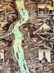 Late 1890s Der Rhein Von Mainz Bis Köln 76 Inch Rheinpanorama Map Fully Intact