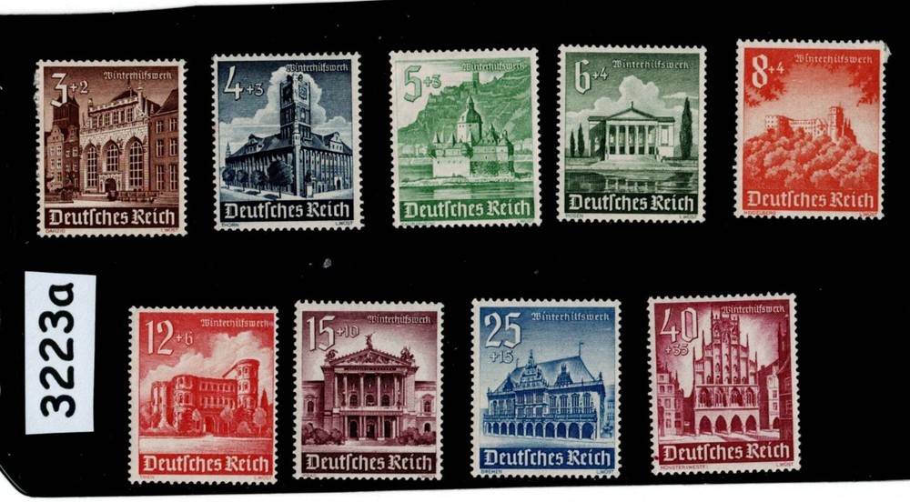 Stamp set B177-B185 1940 Germany Third Reich Winter relief fund #3223a