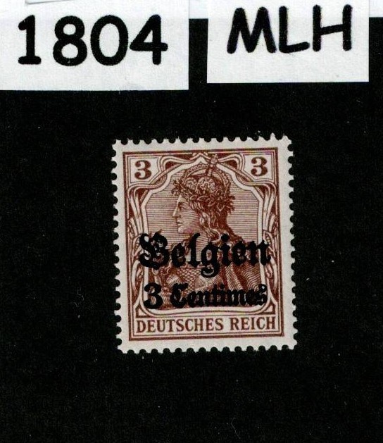 MLH Stamp Sc N1 Germany Occupation WWI 1914-1918 Belgium – Belgien #1804
