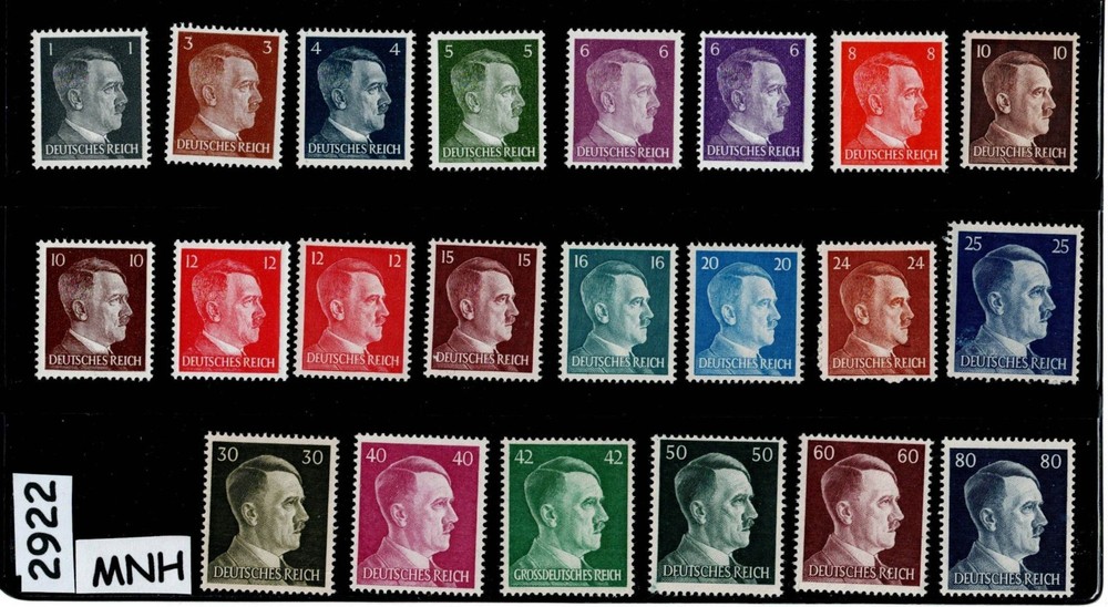 MNH Stamp set 22 Adolf Hitler stamps with varieties Germany 1941-1944 #2922