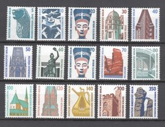 GERMANY BERLIN 1987 HISTORIC SITES OBJECTS COMPLETE 15 VALUES PERFECT MNH