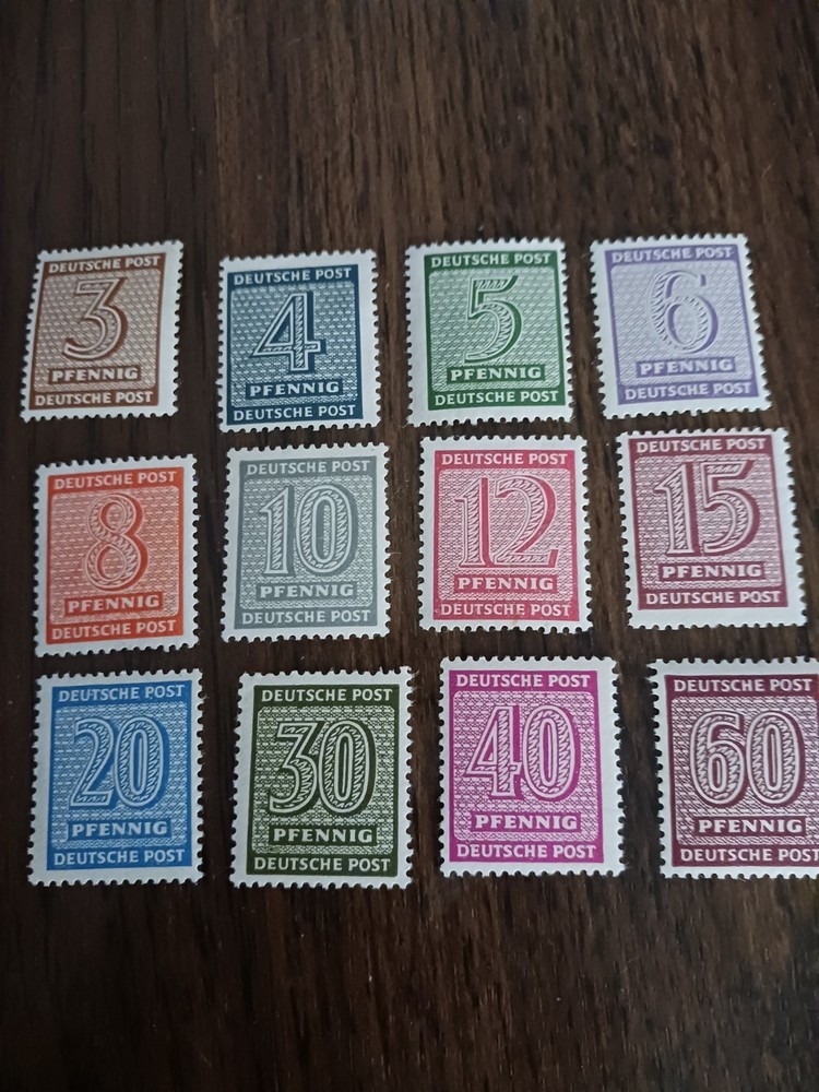 Germany Post-War Locals West Saxony 1945 Sc#14N1-14N12 MNHOG VF/XF Complete Set