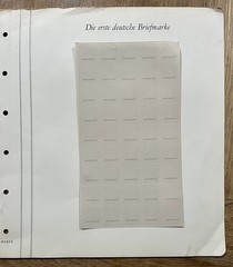 ‚REPRINT‘ OF THE FIRST GERMAN STAMP SHEET, x 45 1849 BAYERN (BAVARIA) 1 KREUZER.