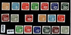 MNH stamp sets P1 – P19 1939 – 1940 & 1943 German Occupation of BaM WWII #2909
