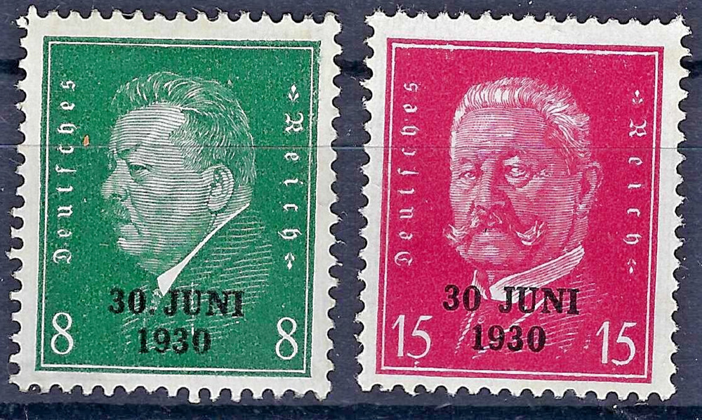 Germany 1930 Withdrawal of Occupation Troops from Rhineland Mi# 444-445 MNH**