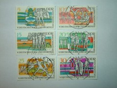1969 EAST GERMANY/DDR GYMNASTICS & ATHLETICS MEETING SET of 6 VFU (sgE1204/9)