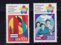 DDR MNH ** 1829-30 SC B170-1 Youth Festival Berlin