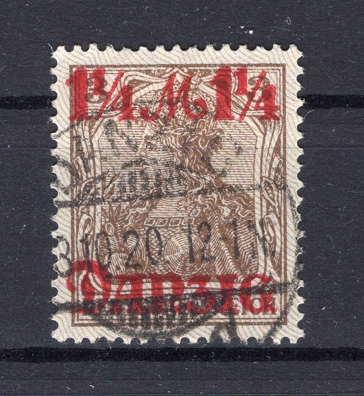Danzig 27I Authentic Used Expert-Verified Stamp (MICHEL 27I) Altsignatur