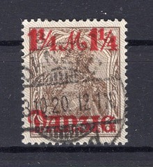 Danzig 27I Authentic Used Expert-Verified Stamp (MICHEL 27I) Altsignatur