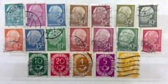 West Germany Used Postage Stamps Heuss Posthorn A Small Lot Collection