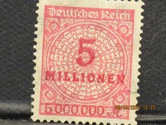 The listing is for:(1)1923 German Hyperinflation Stamp-LH-See Photos