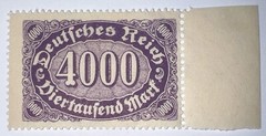 Travelstamps: 1922 Germany Stamps Deutsches Reich 4000 M / Mi. Nr. 255 MOGNH