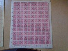 Germany – SG319 5M DM 1923 carmine. 10 x complete sheets of 100 stamps. MNH.