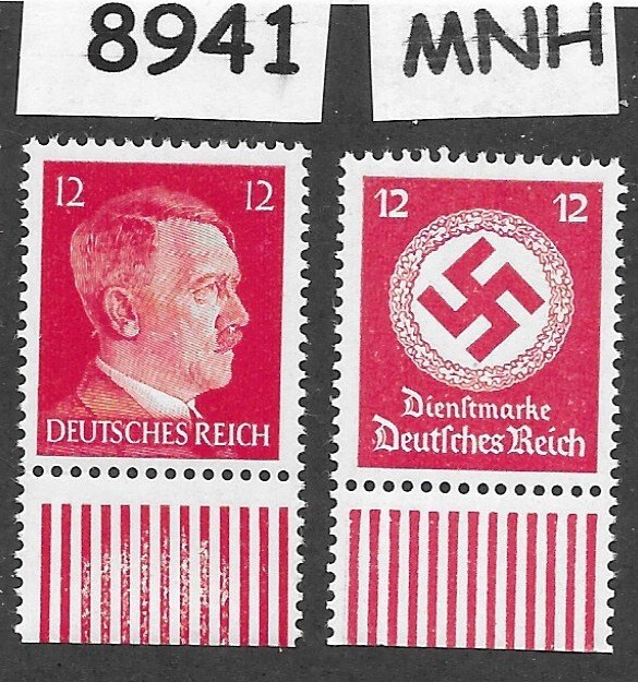 MNH stamps Hitler & party Symbol Third Reich era Germany 1941 & 1942 #8941