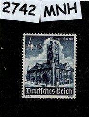 MNH Stamp B178 1940 Germany Castles Cathedrals Architecture Winter relief #2742