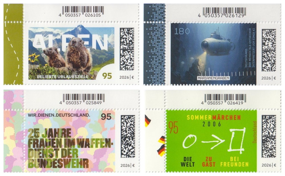 Germany Federal Republic 2026 MNH ** New stamps June 2026 Mi. No.: 3971 – 3974 #SELECTION