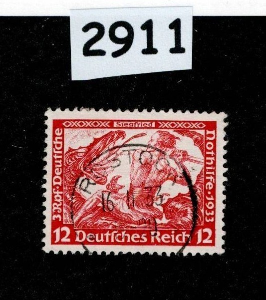 Stamp Sc B54 Richard Wagner Siegfried 1933 Third Reich era Germany #2911