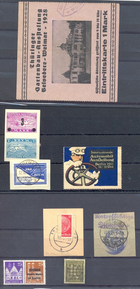 GERMANY-23 x BACK OF BOOK- LABELS -POSTER STAMPS REVENUES -F/VF @2