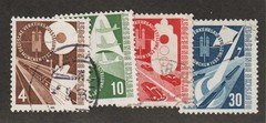 1953 Germany Sc# 698-701 – Traffic Signals, Transportation. Used set Cv$32.25