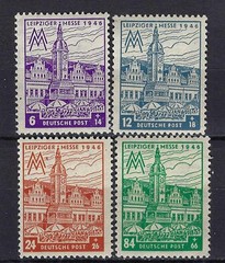 Soviet Occupation – 1946 – Leipzig Fair Mi 162-165 MNH ** (