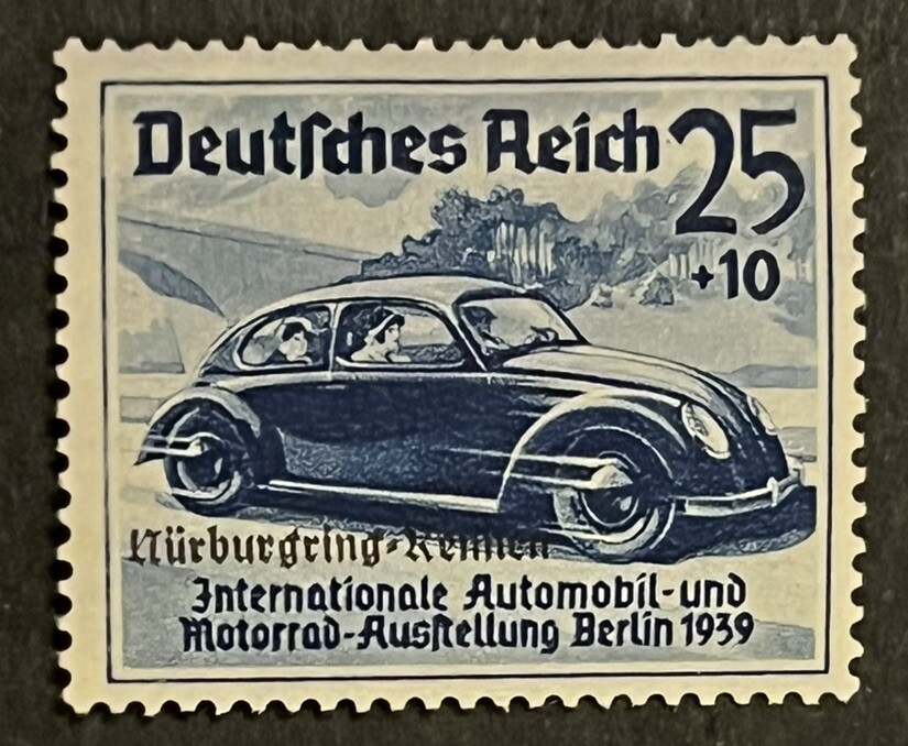 Travelstamps: 1939 Germany Berlin Semi-Postal Stamps Scott #B143 Race Car MOGH