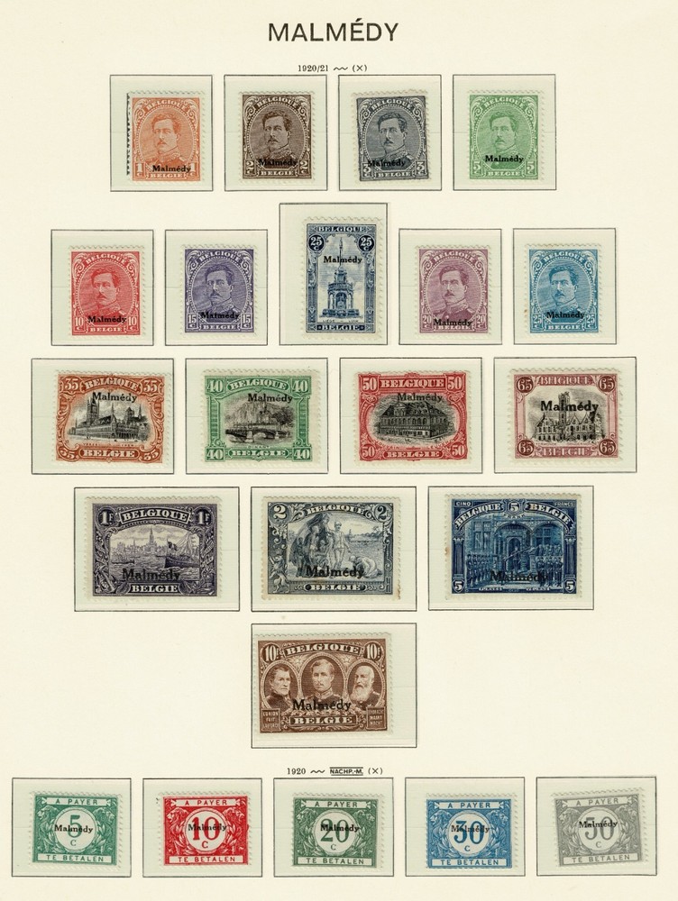 1920 – EUPEN & MALMEDY COLLECTION – SEE PHOTOS