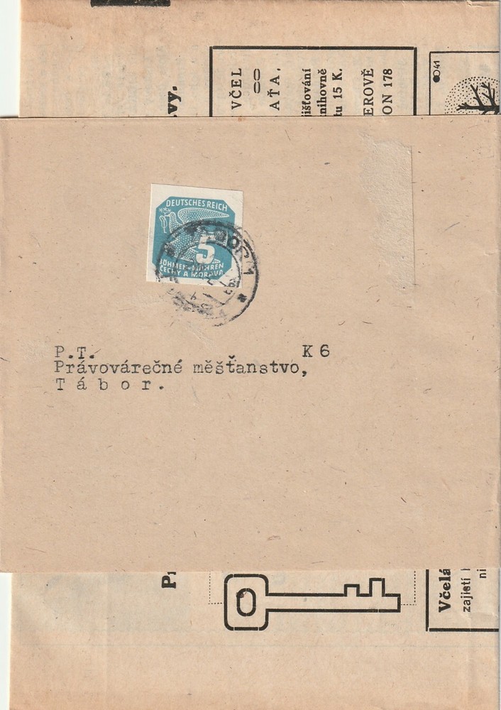 GERMANY/BOHEMIA: Printed matter wrapper with newspaper 1941.