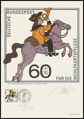 ART-EDITION 1989 GERMANY 1437 POSTREITER POSTILLION PFERD HORSE – Ltd. 1.000!!