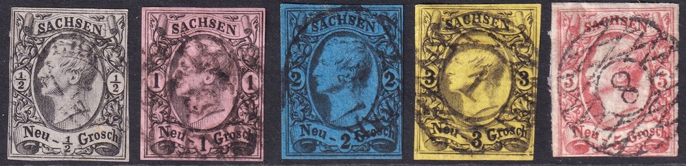 Saxony (Germany) 1855 good used King Johann I issue