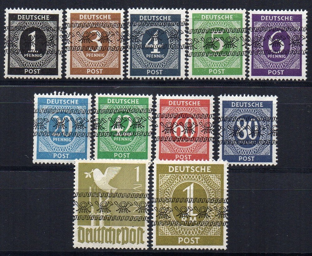 GERMANY-USA BRITISCHE ZONE 1948 Sc.I-IXI Cv.5400 € MNH SIGNED