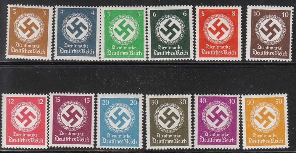 Stamp Selection Germany Official WWII Fascism War Era Selection MNH