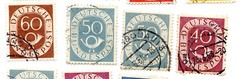 West Germany Posthorn Definitive Stamp Lot 22 Used 4pf-90pf 1951-52 Bundespost