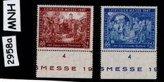 MNH Stamp set Post WWII 1947 Germany B296-297 Leipzig spring fair #2958a