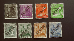 1948 BLACK SURCHARGES BERLIN LOT VF USED GERMANY DEUTSCHLAND