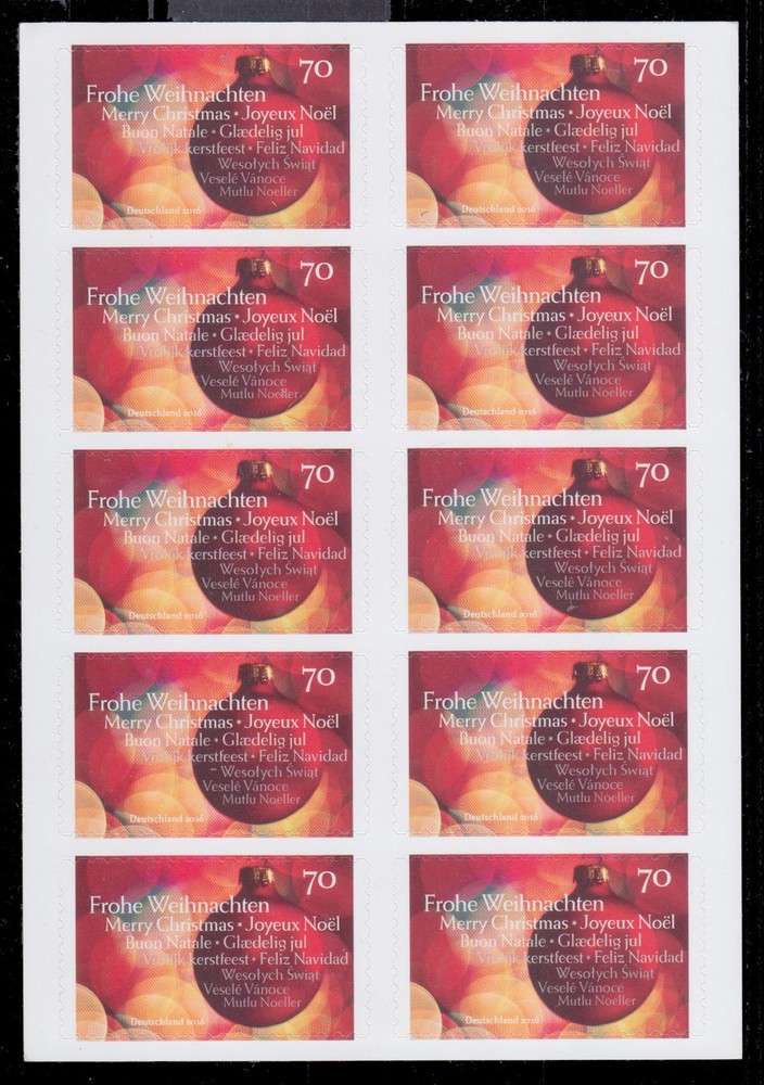 Bundesrepublik FB 61 Christmas Ornament, Self-Adhesive