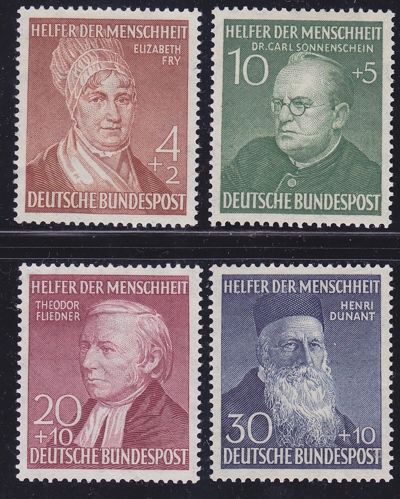 Germany B327-30 MNH OG 1952 Famous People Full Set (See Description) Scv $97.00