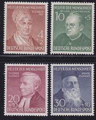 Germany B327-30 MNH OG 1952 Famous People Full Set (See Description) Scv $97.00