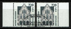 Bundle 2197, two marginal pieces, stamped, Mi. 16,-