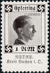 Stamp Germany Revenue WWII 3rd Reich Charity Kreis Buchen 3 MNH
