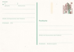 Bundesrepublik Postal card 30pf Sehenswurdigkeiten