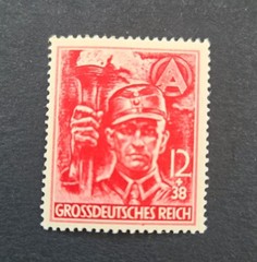 2 Germany WW2 Third Reich Army Storm Trooper & SS stamps 1945
