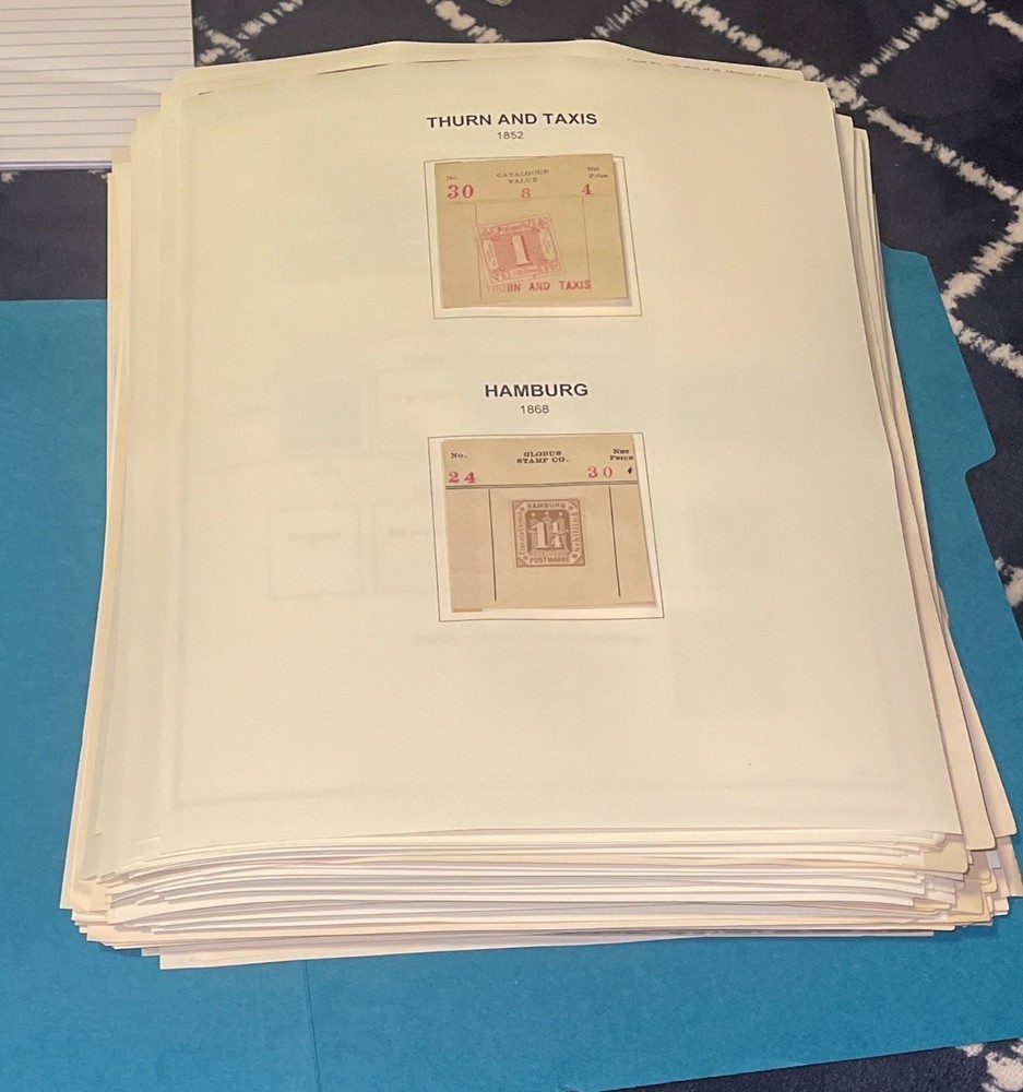 Vintage Germany Stamp Collection German Empire Bavaria Saar Wurttemberg Hamburg