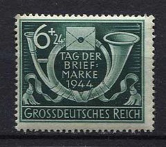 Germany Mi 904 Sc B288 1944 WWII Stamp Day Post Horn Letter – mint NH