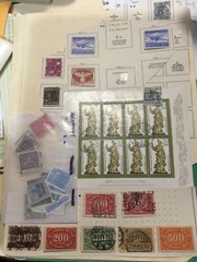 GERMANY SEVERAL pieces album pages remainder’s USED mint stamps LOT Collection