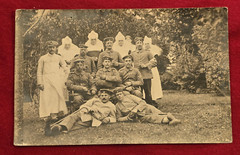 STRANGE ATTIRE! Imperial German Military soldiers w Hoods Robes Postcard WW1 WWI